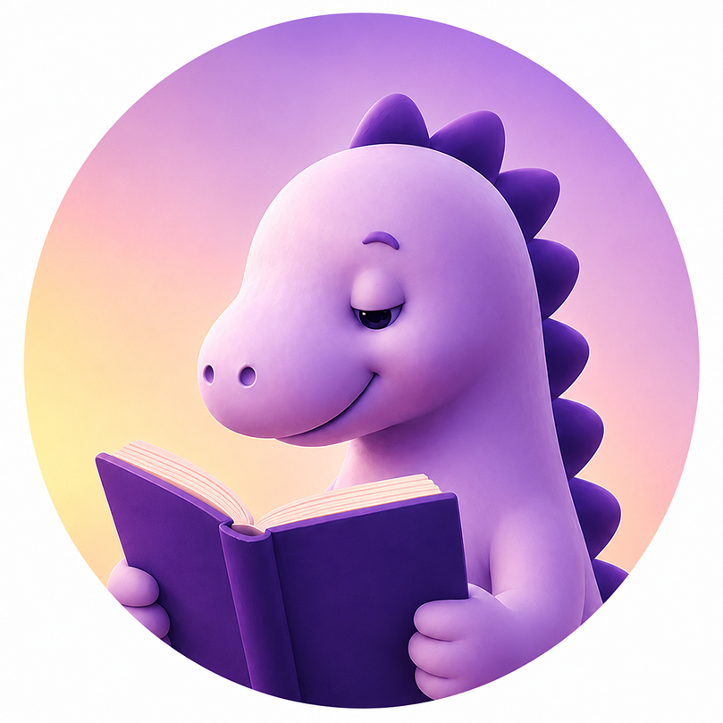 Germanosaurus mascot reading a book